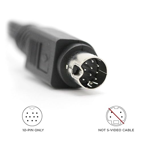 Miniatura 4 de Cable DIN de audio y video de 10 pines, no cable S-video, 12 pies, compuesto RCA, compatible con DIRECTV AT&T H25, C31, C41, C41-W, C51, C61, C61-K
