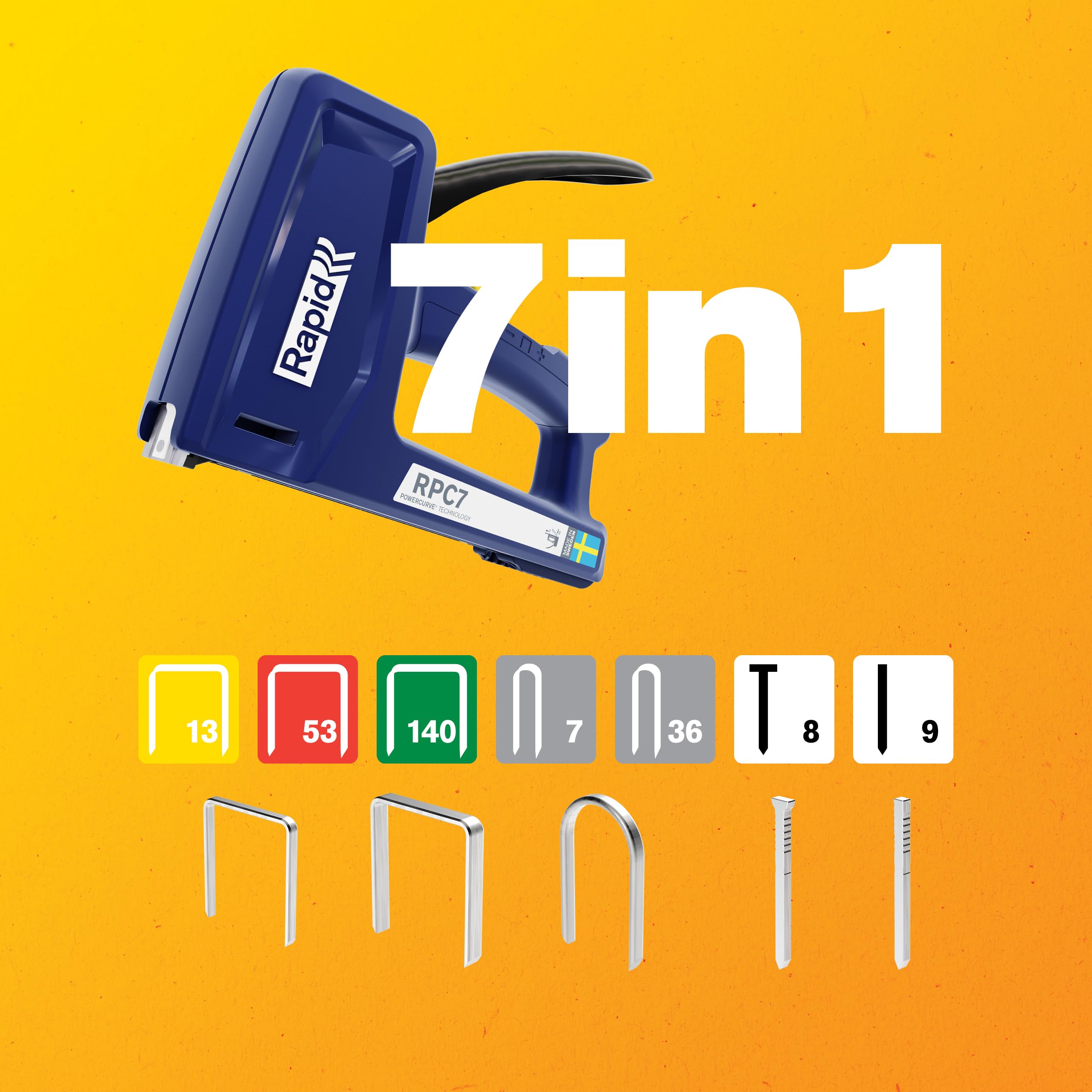 Heavy Duty Staple Gun for Wood, 7-in-1 Wall Stapler, Versatile for DIY Upholstery, Cables and Carpet, Heavy and Light Duty - Image 4