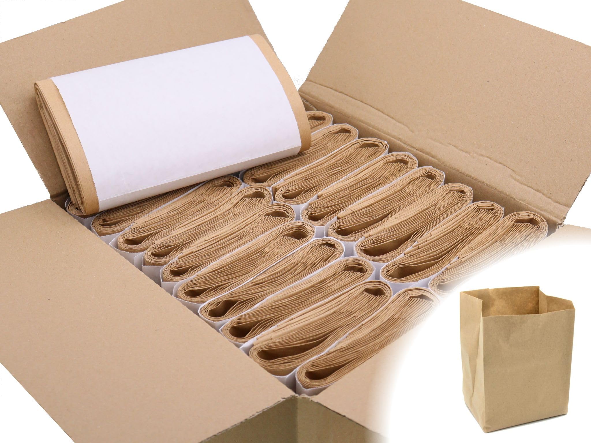 Sperling Bolsas de compostaje orgánico de papel kraft, 10 litros, 200 unidades, marrón, 27 x 20 x 16 cm, compostables