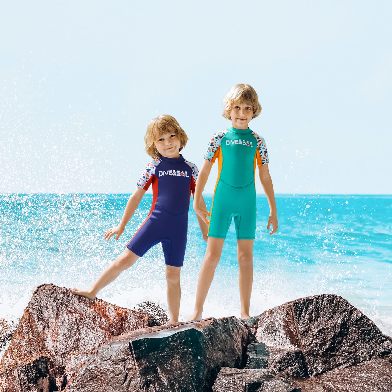 2 / 3mm dik wetsuit voor meisjes jongens surfen neopreen duikpak kinderen thermische scuba badpakken koud water badkleding warm houden | NL