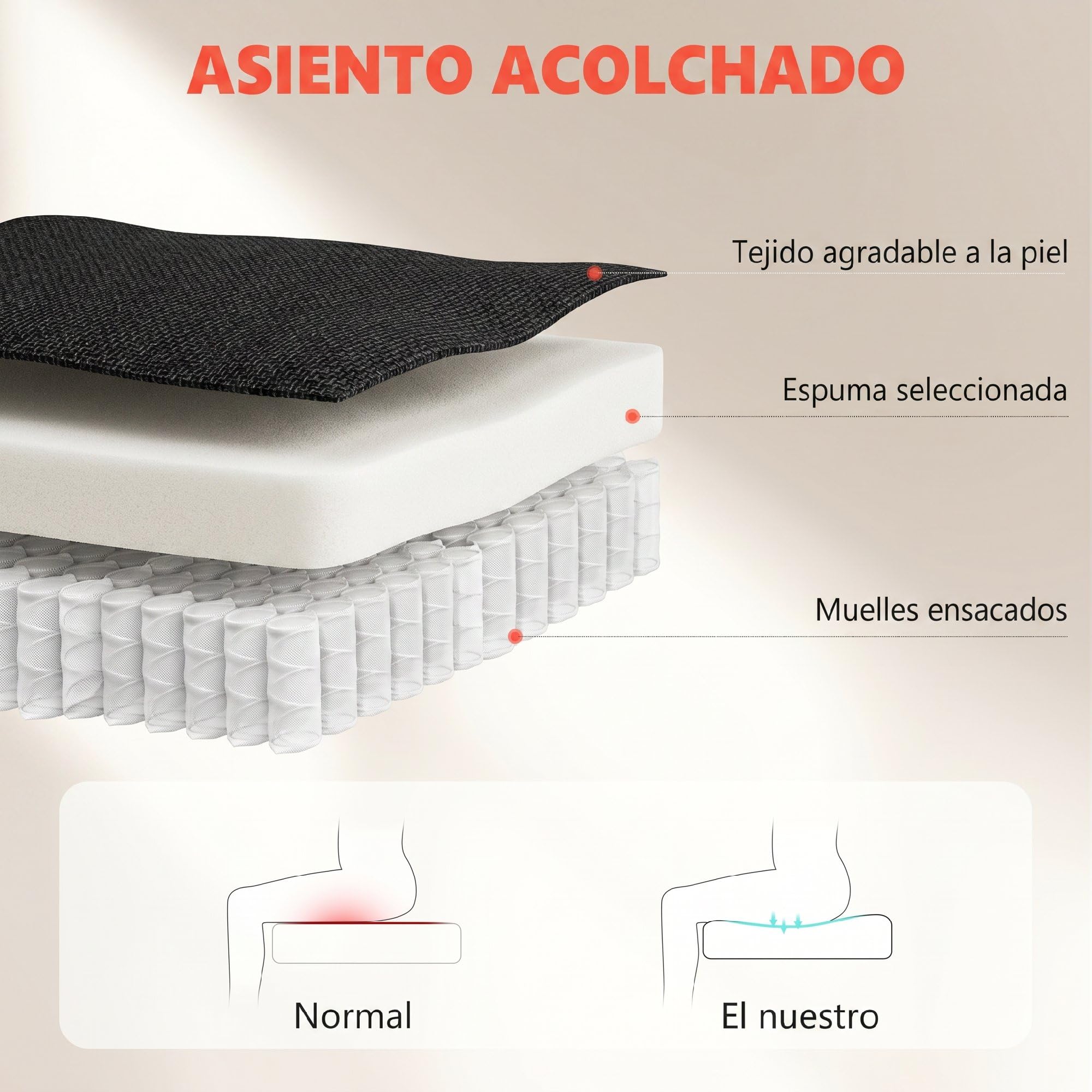 HOMCOM Silla de Escritorio Ergonómica con Reposabrazos Abatibles Negro | Silla de Oficina con Respaldo Alto, Asiento con Muelles, Altura Ajustable, Función Basculante, Tapizado en Terciopelo