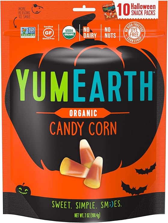 YumEarth Organic Candy Corn Snack Packs, 10 Count Grocery & Gourmet Food