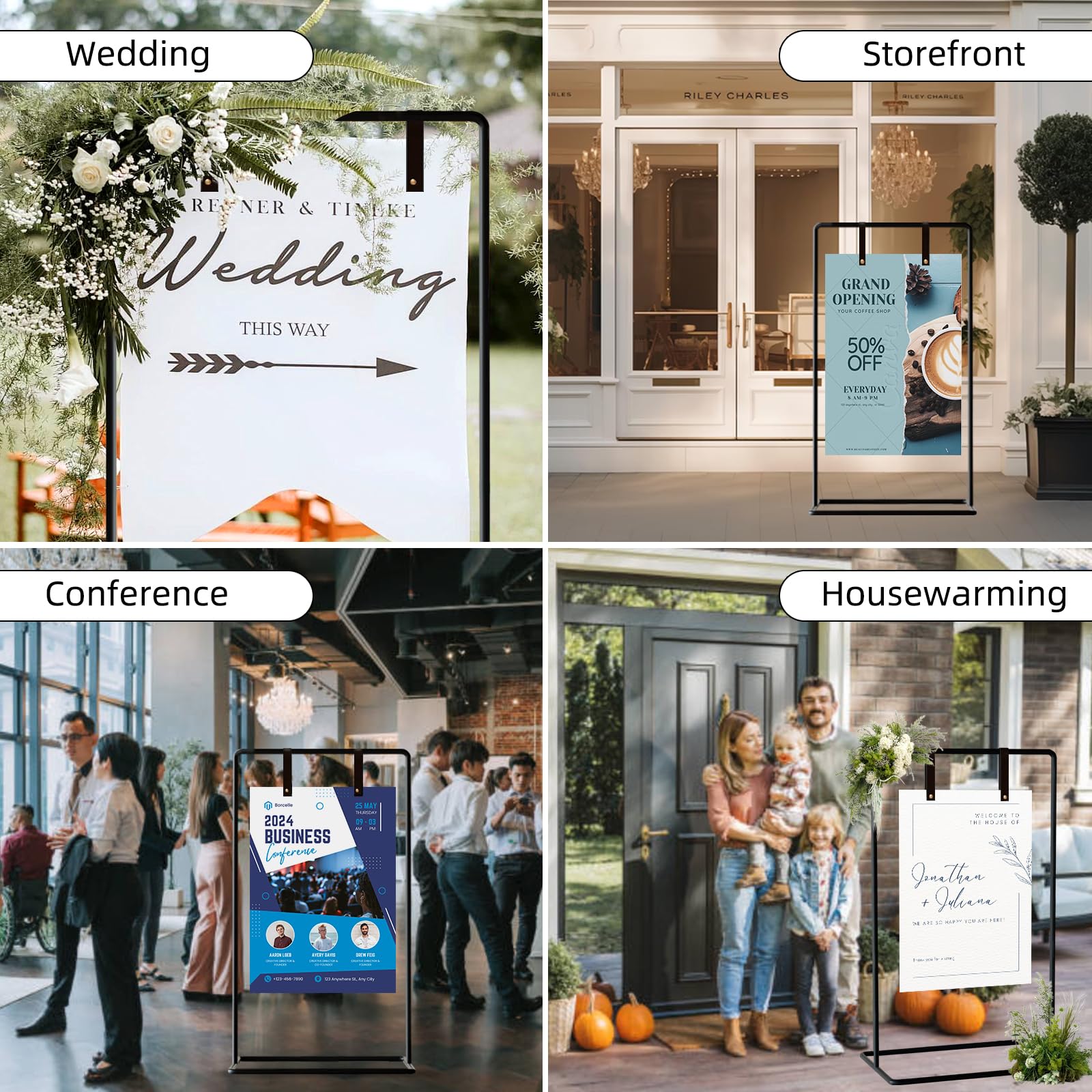 Wedding Sign Holder,Adjustable Welcoe To Our Wedding Sign Stand With 2-469930
