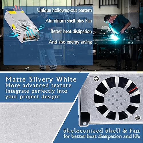 Miniatura 6 de MEISHILE Adaptador de fuente de alimentación conmutada de 24 V, 41.7 A, 1000 W, convertidor de transformador de CA a CC para lámpara de tira de luz