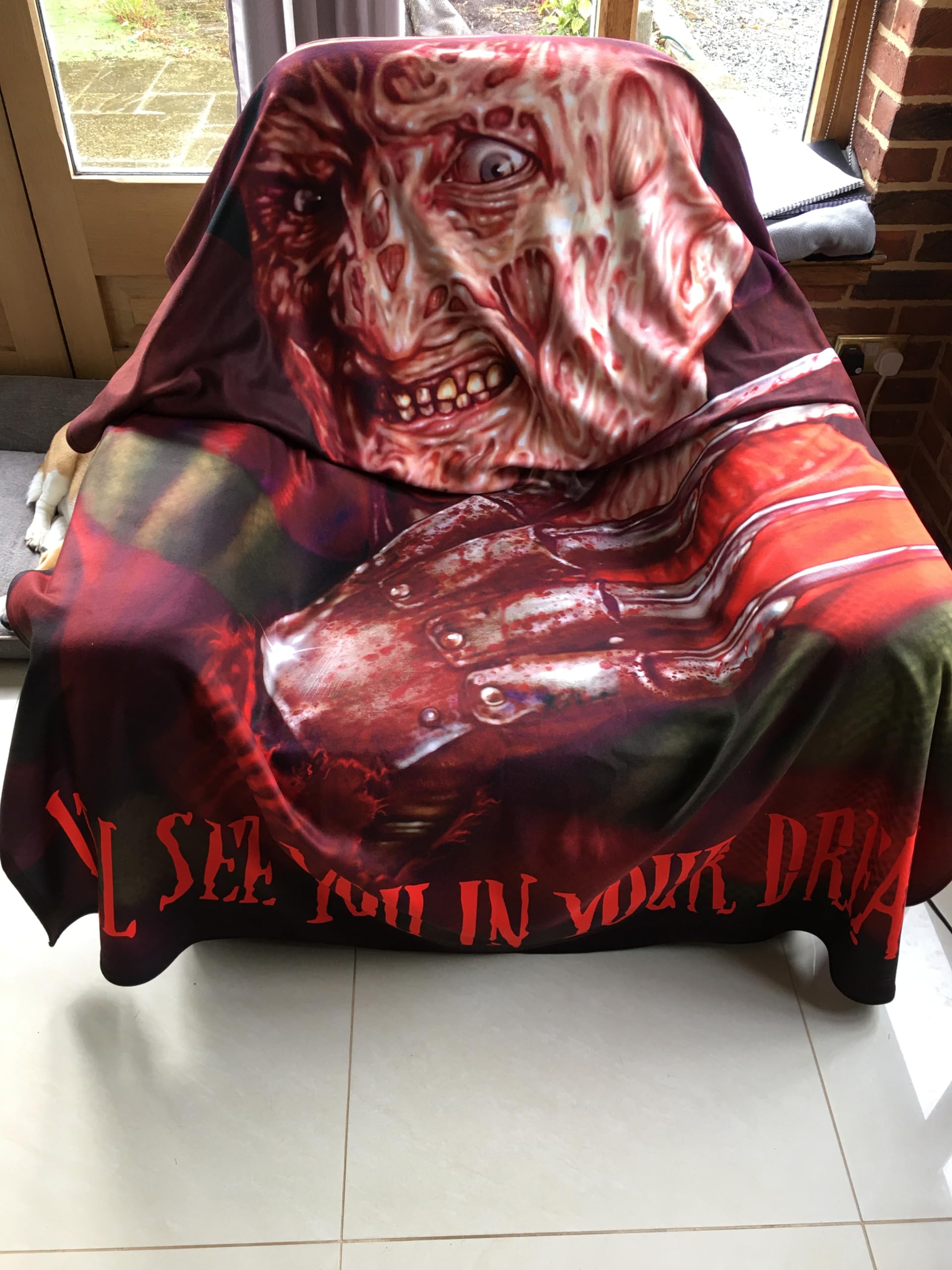 Wild Star Hearts Horror Movie Blanket Freddy's Nightmare Goth Bedroom Decor Velveteen Polycotton Blanket Throw Adult Cosy Blanket - Image 3