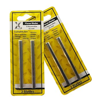 3-1/4 Planer Blades - Fits Black & Decker 7696, 79-699, Makita D16966, N1900B, 82mm Thickness Jointer Knives HSS - Pack of 4