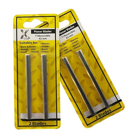 3-1/4 Planer Blades - Fits Black & Decker 7696, 79-699, Makita D16966, N1900B, 82mm Thickness Jointer Knives HSS - Pack of 4
