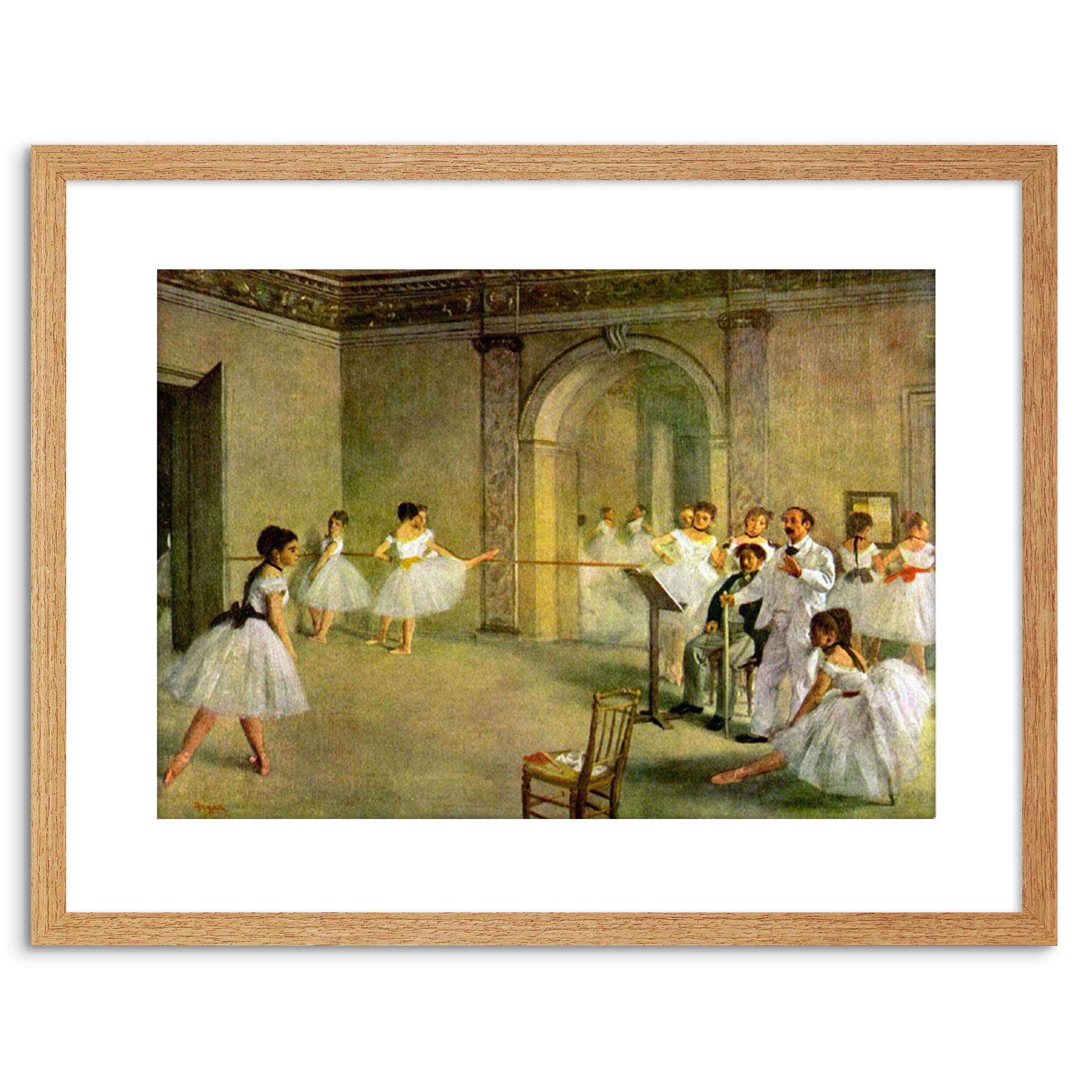 Wee Blue Coo Painting Degas Hall Opera Ballet Rue Peletier Framed Wall Art Print