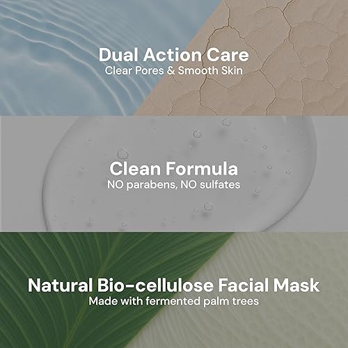 Miniatura 6 de BIVID In & Out - Máscara de hoja de biocelulosa, mascarilla hidratante coreana para el cuidado de los poros, cuidado de sebo y puntos negros con