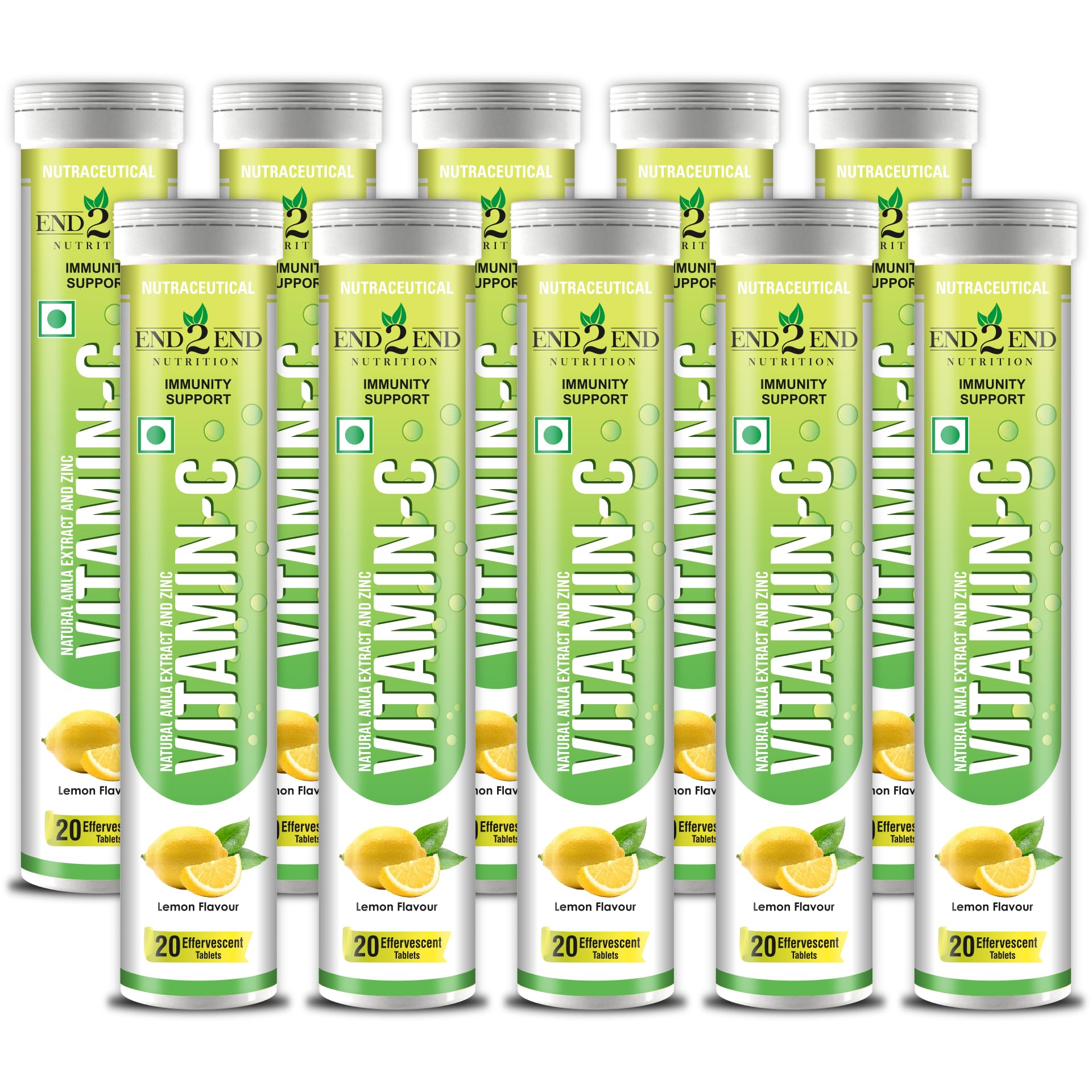 End2End Nutrition Natural Vitamin C - Amla Extract + Zinc for Immunity | Helps to Boost Collagen for Healthy Skin, Hair & Nails | Orange Flavour - 120 Effervescent Tablets — Amazon image 23