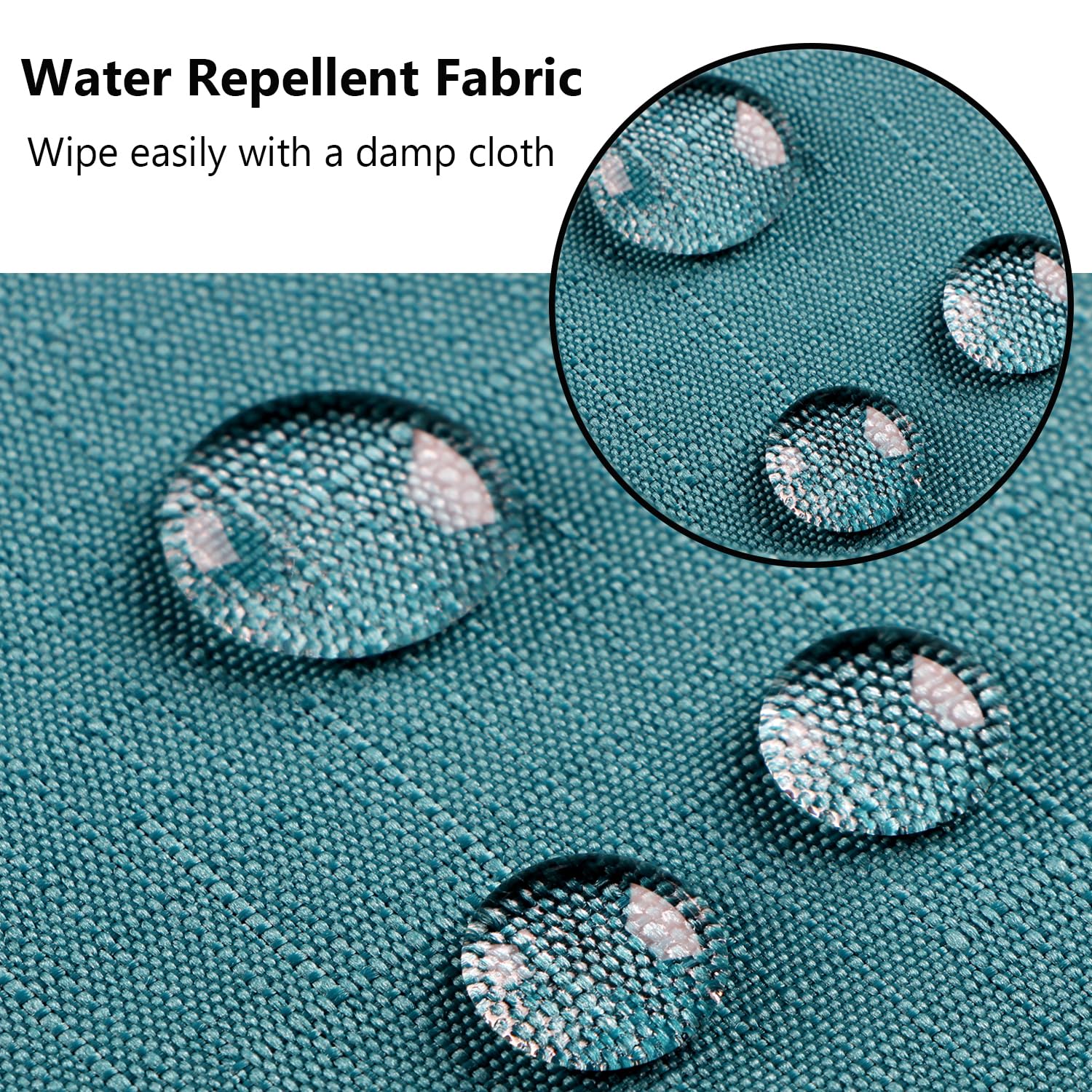 Teal Patio Seat Covers - Waterproof Cushion Slipcovers -6
