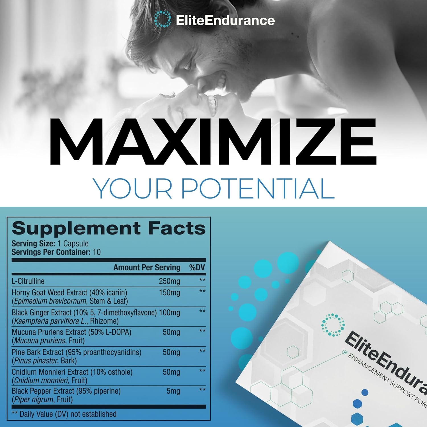 Vitality & Stamina Support – Nitric Oxide & Circulation Formula – L-Citrulline, Horny Goat Weed & Pine Bark – Stimulant-Free Male Performance Support - Image 6