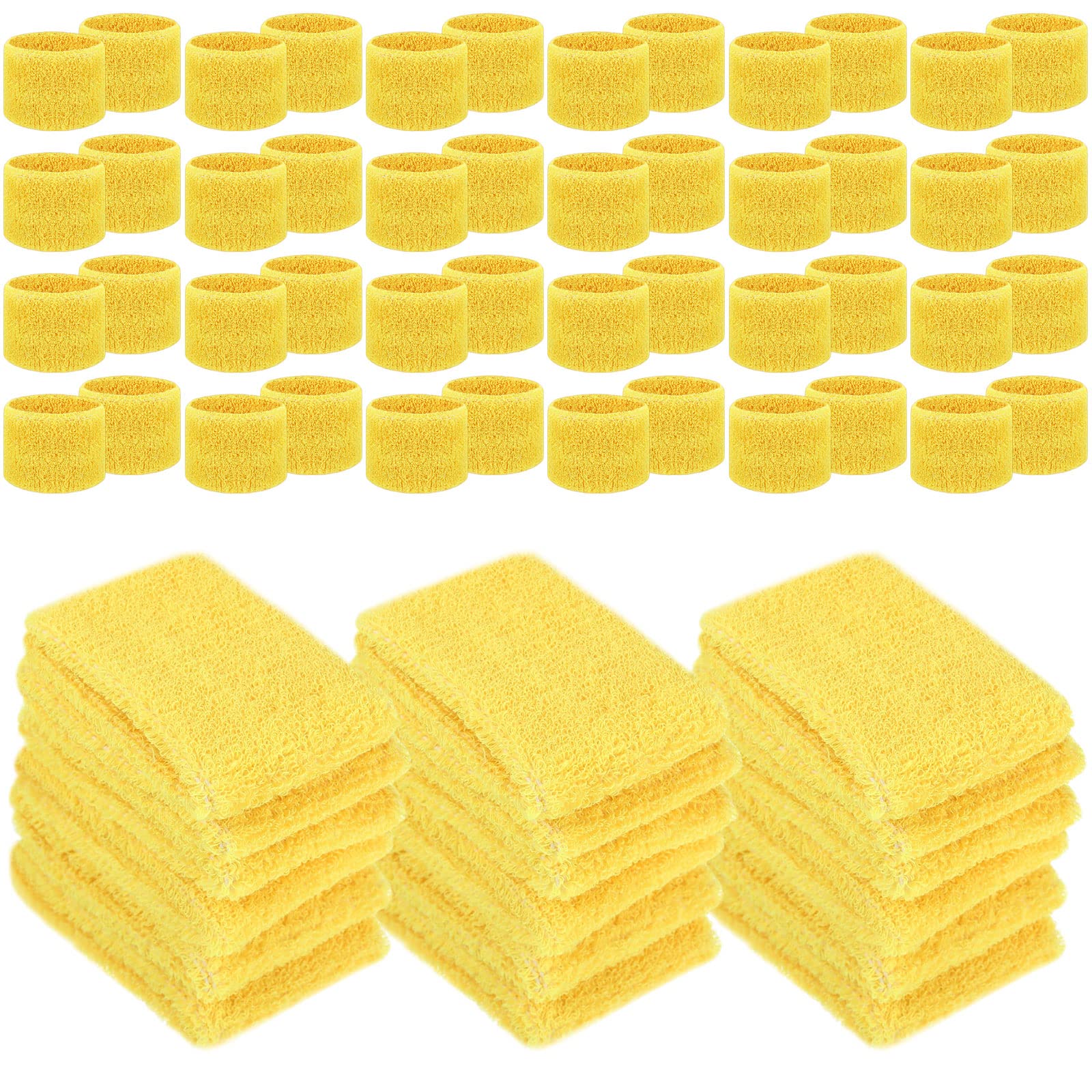 Leyndo Wrist Sweatbands Bulk for Kids Field Day Cotton Terry Sweat Bands Sports Fan Wristbands Kids for Summer Camp Student Football Team Competition