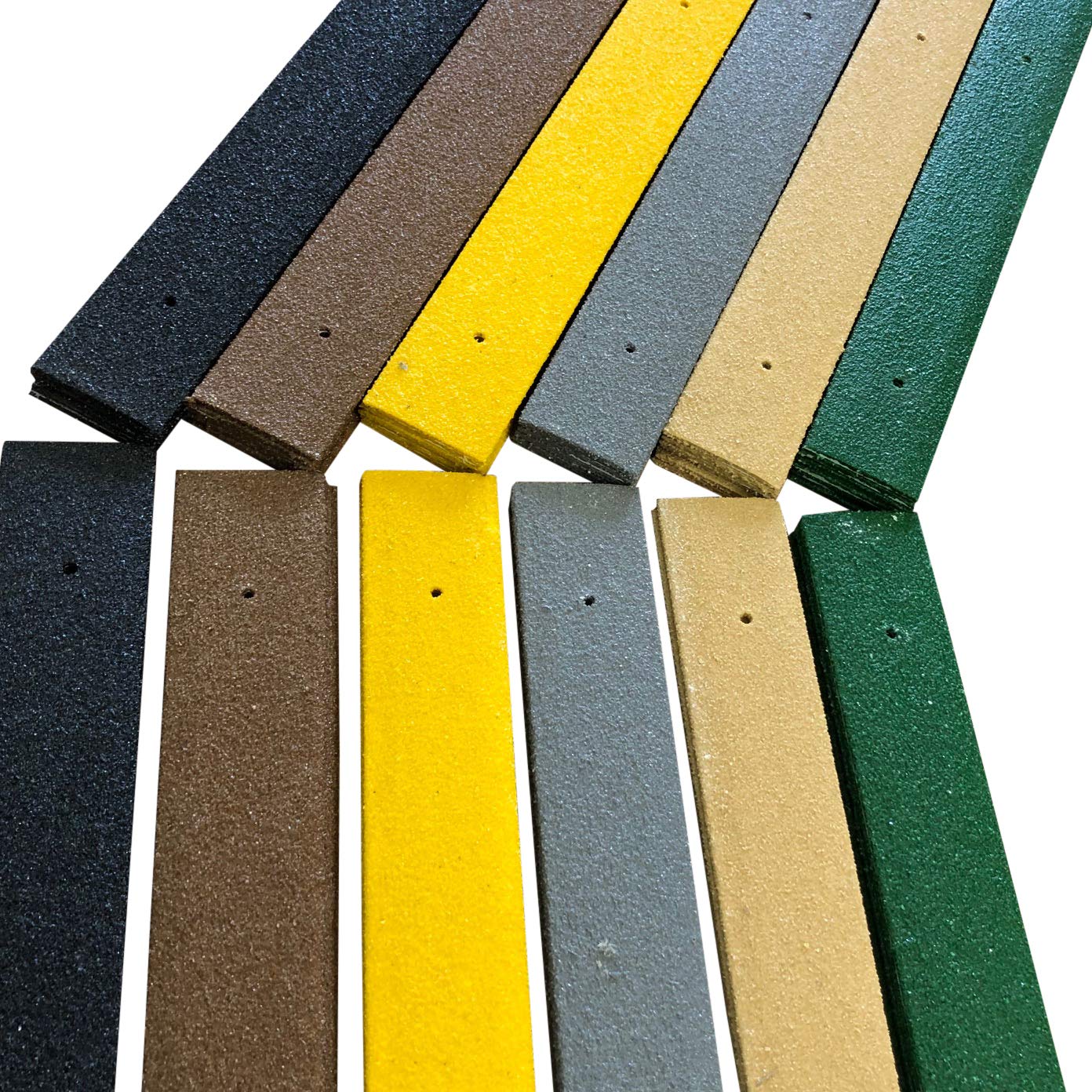 Tiras antideslizantes de 600 mm, paquete de 10 unidades, cubiertas antideslizantes de GRP para jardín, patio, balcón y tablas de madera al aire libre (gris)
