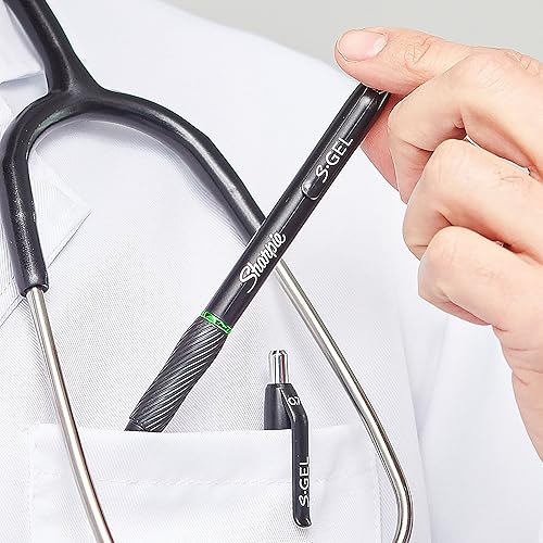 Miniatura 10 de SHARPIE S-Gel, bolígrafos de gel, punta media (0.028in), bolígrafos de tinta de gel verde, 12 unidades