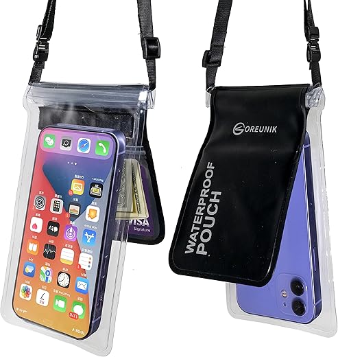 [2 Pezzi]Oreunik Custodia Impermeabile Smartphone Borsa-Sacchetto Subacqueo per iPhone 14/13 Pro MAX...