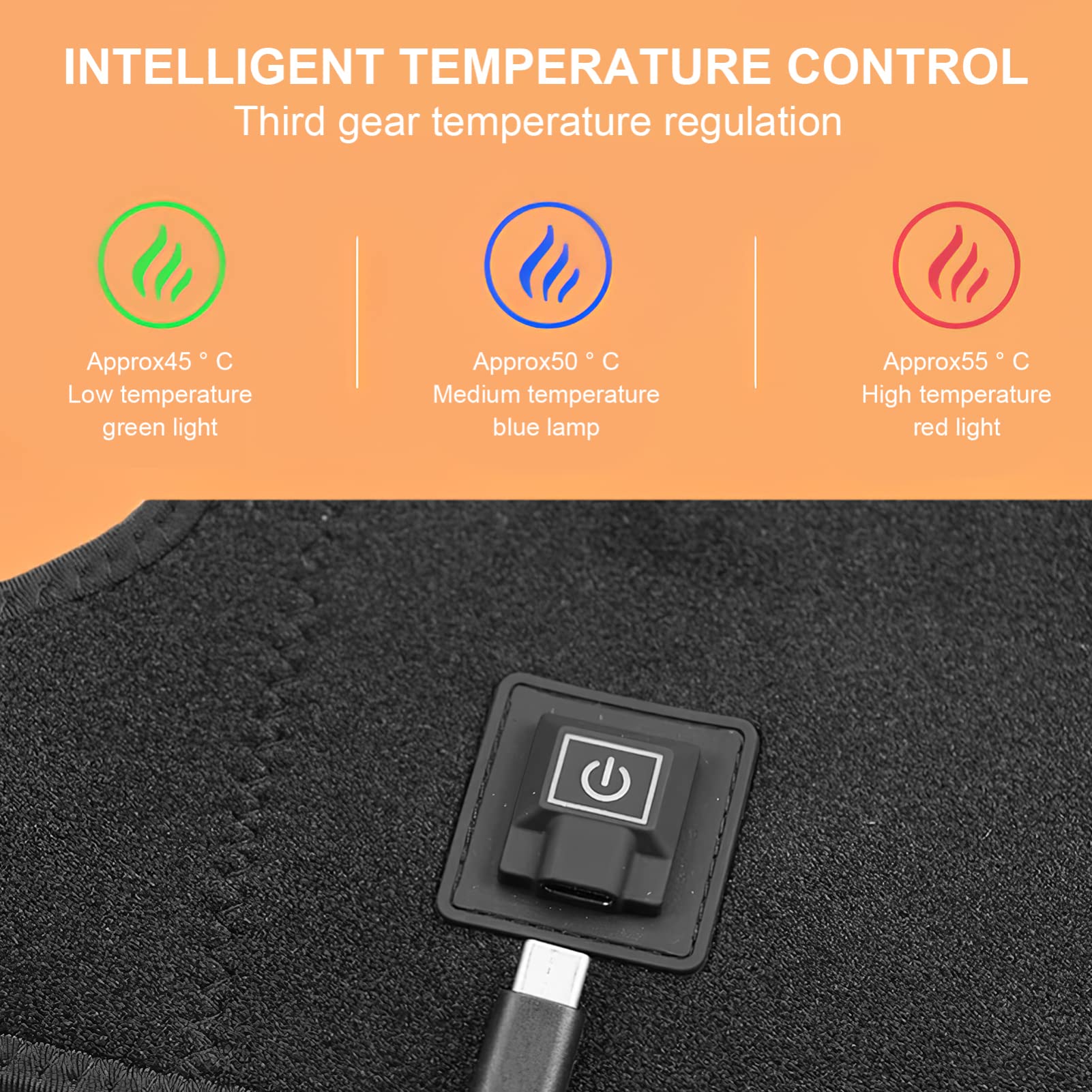 FONDOTIN 1Pc USB Heated Elbow Brace for Relief Heating Elbow Comfortable Support Sleeve for for Home Office Use