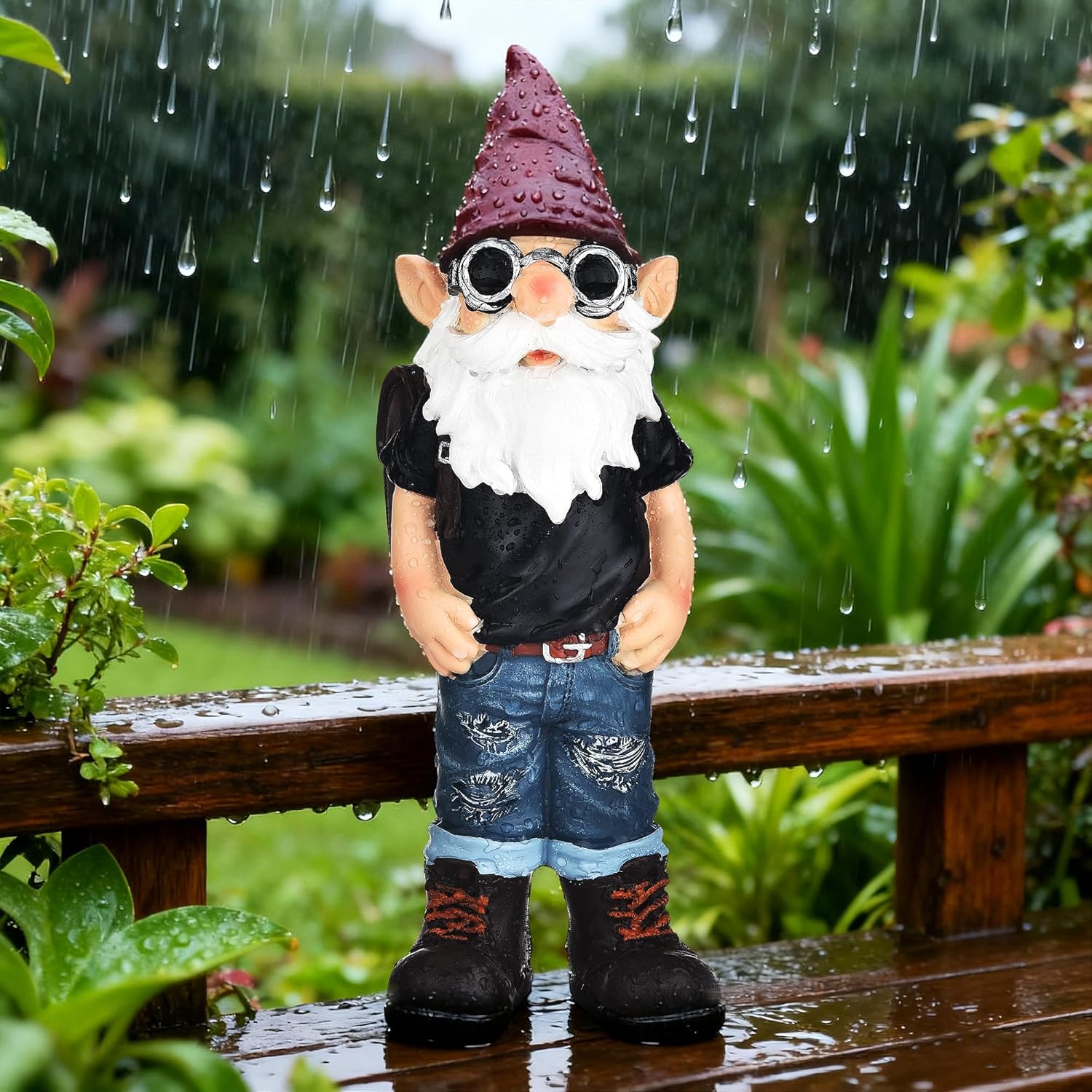 Garden Gnomes Statues for Yard Decorations Outdoor, Funny Carrying Traveling Bag Gnome Garden Lawn Figurines for Home Patio Yard Decor Indoor, Gardening Housewarming Gift