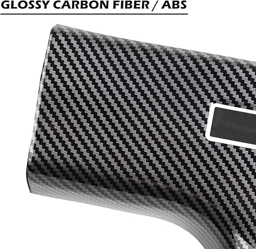 Miniatura 3 de FLAMPETUS Protector de umbral de puerta para el modelo Tesla Y, protectores de entrada de puerta con patrón de fibra de carbono brillante,