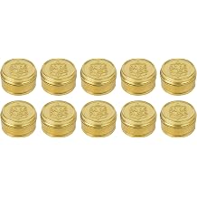Spillbox Brass Box Pooja | Puja | Roli | Chawal | Chandan | Haldi | Kumkum Puja Box | Sindoor | Turmeric | Dabbi | Dibbi | Dhani | Dani Lid Holder -Small Dabbi pack of 10