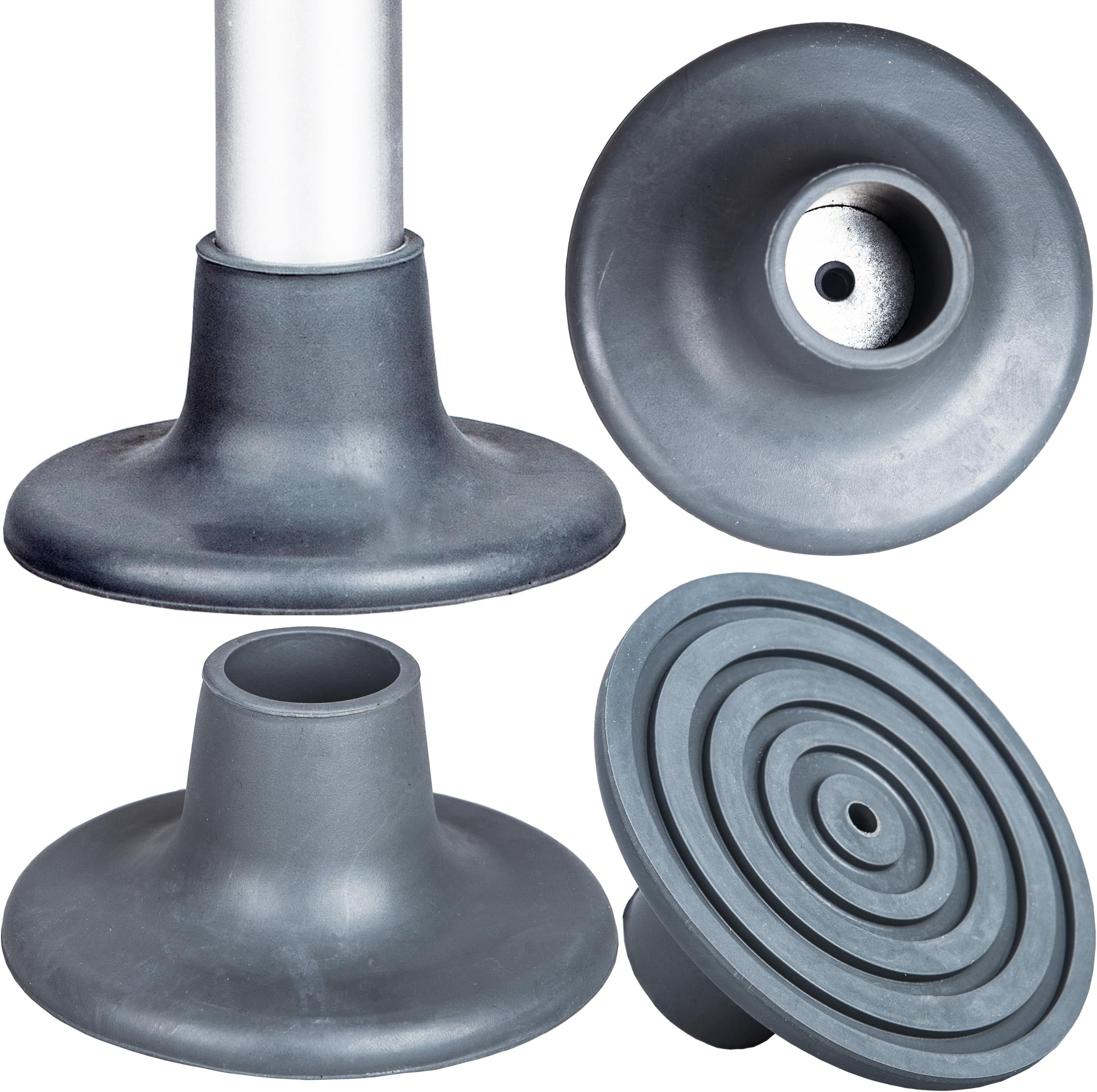 4 Pack Replacement Feet for Bedside Commode Chair, 11/8" I.D Rubber Feet Caps for