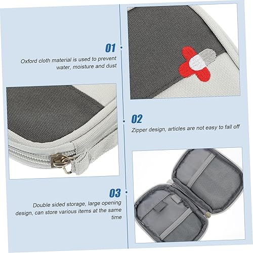 Miniatura 9 de Healifty Kit de medicina de viaje portátil Bolsa de emergencia Oxford paño 6 bolsillos para acampar al aire libre viajes