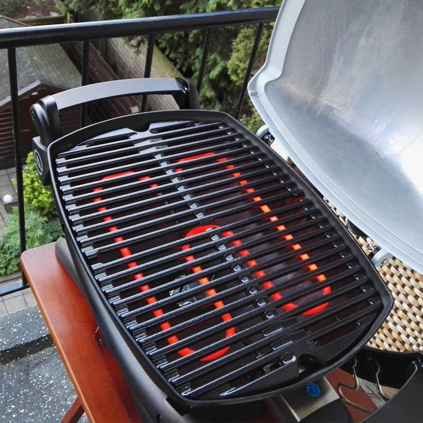 Élément chauffant 66631 Compatible avec les grilles électriques Weber Q140 Q1400, éléments chauffants en acier inoxydable 2200 W, référence OE# 80342, 80343, 65620