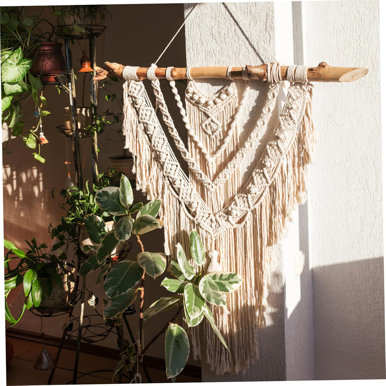 2rolls Cotton Macrame Yarn Decorative Twisted Cord for DIY Weaving Modern Macrame Rope Decor Weaving Cotton Thread Binding Ropes Packing