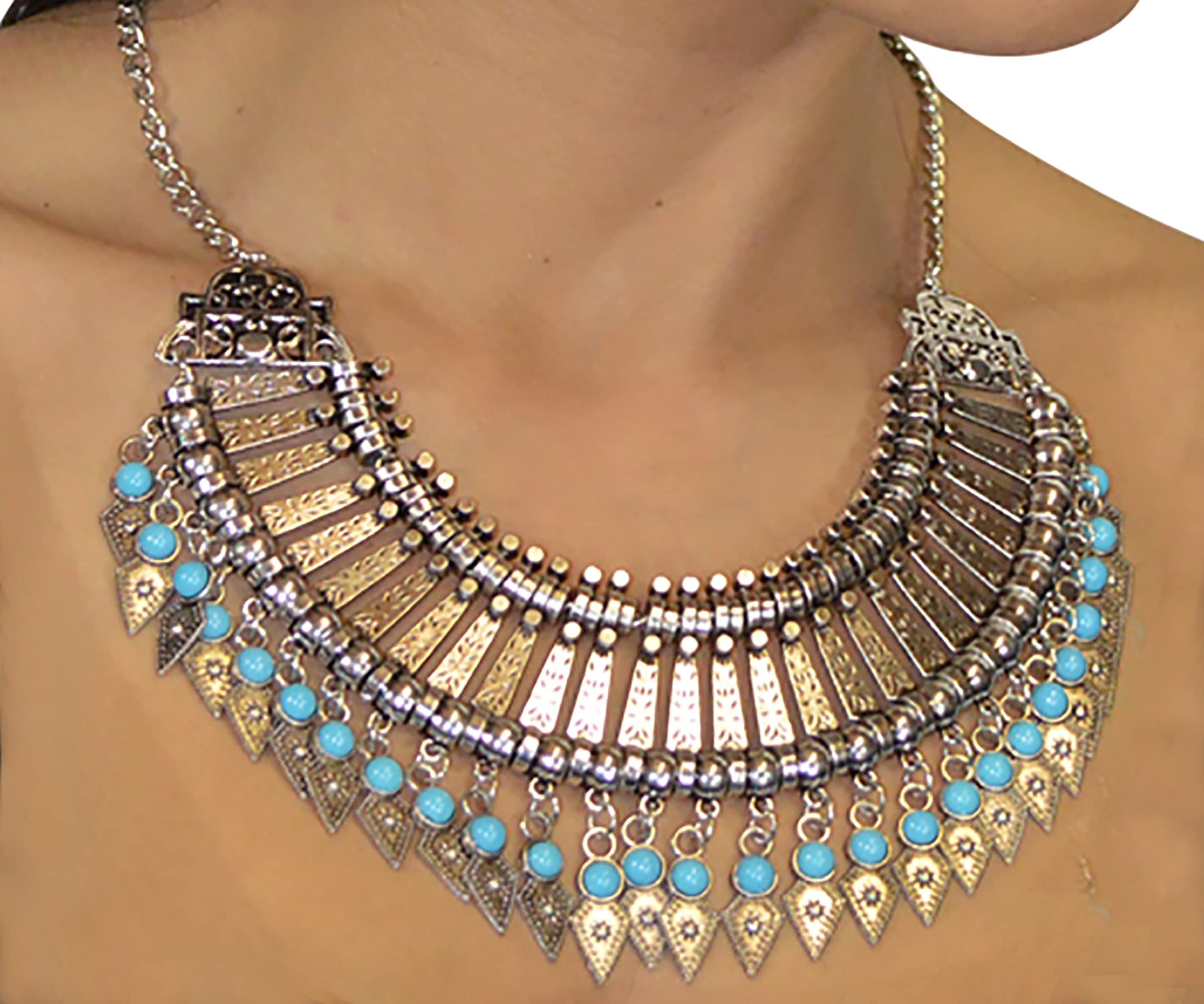 Moroccan Jewelry Berber Coin Necklace Ethnic Tribal Metalwork