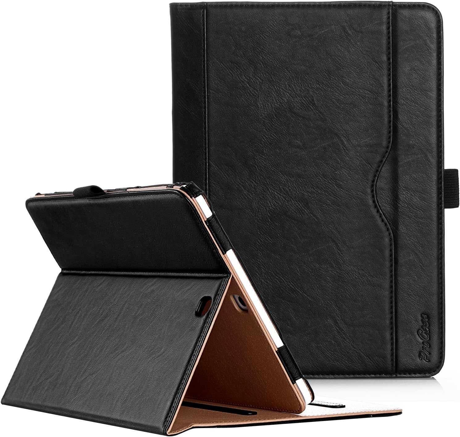 ProCase Galaxy Tab S2 9.7 Case - Leather Stand Folio Case Cover for Galaxy Tab S2 Tablet (9.7 inch, SM-T810 T815 T813) -Black