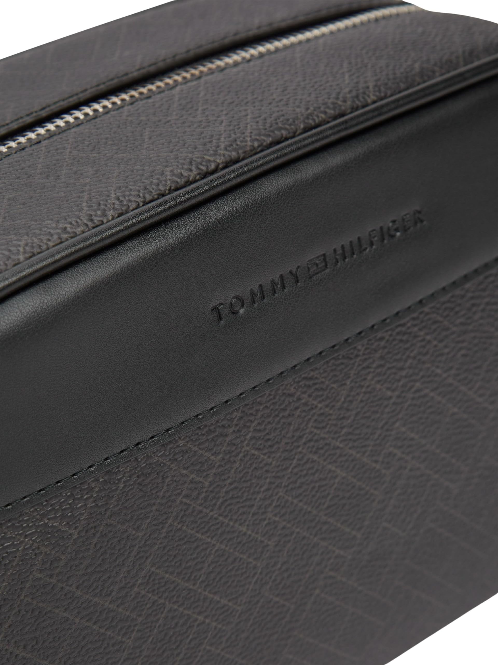 Tommy Hilfiger TH Flag Monogram Washbag Am0am14298, Altri Piccoli Accessori Uomo, Black (Black), One Size