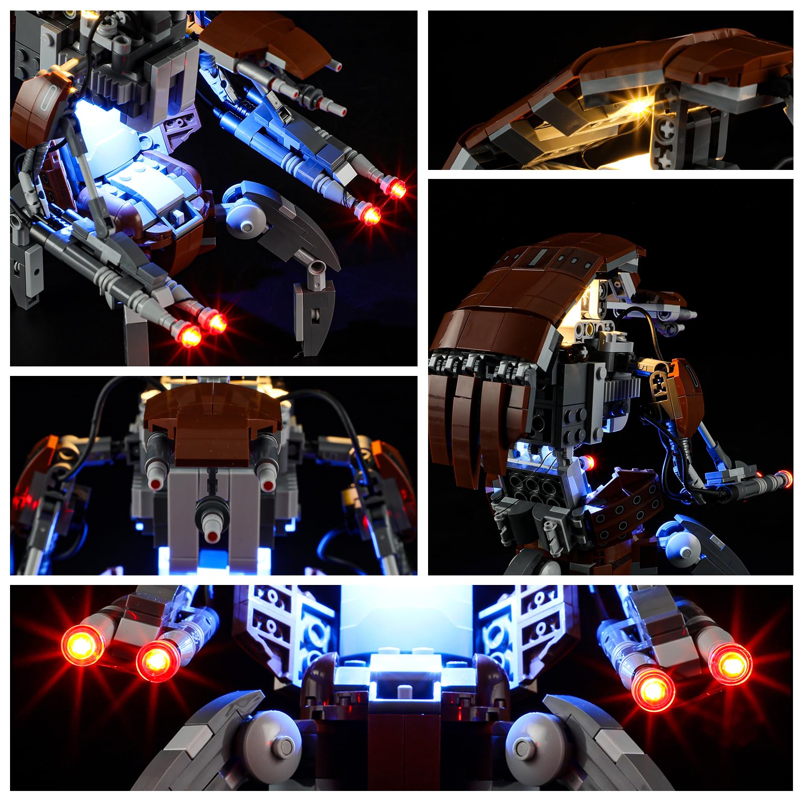 YEABRICKS LED Light for 75381 Star Wars Droideka Building Blocks Model (Building Set NOT Included), Multicolor - Image 4