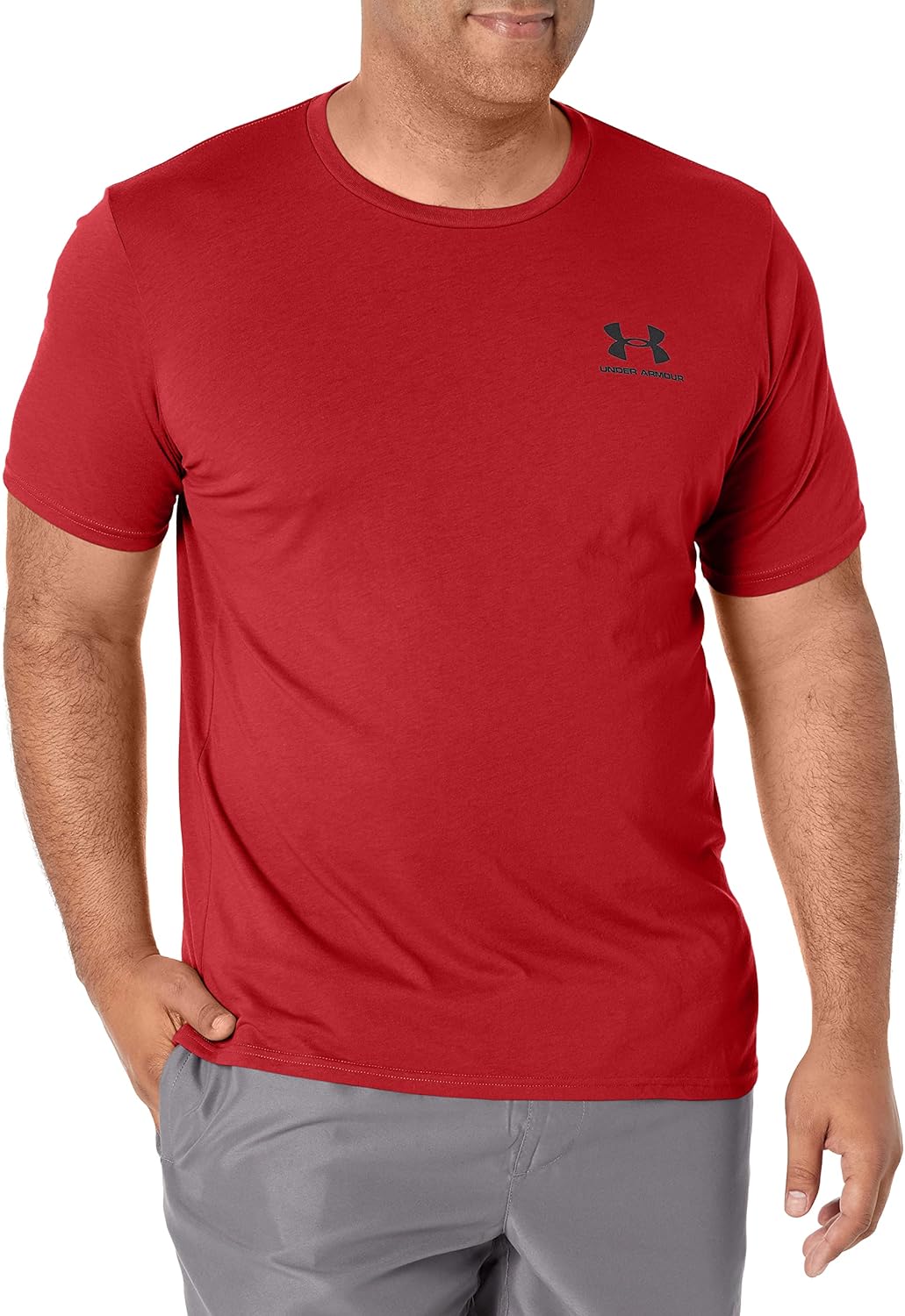 Under Armour Men's Sportstyle Left Chest Short-sleeve T-shirt Standard X-Large Aruba Red (651)/Black