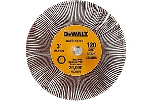 DEWALT Sand o flex DAFE1H1210, 3x1x1/4-Inch Flap Wheel, 120-Grit