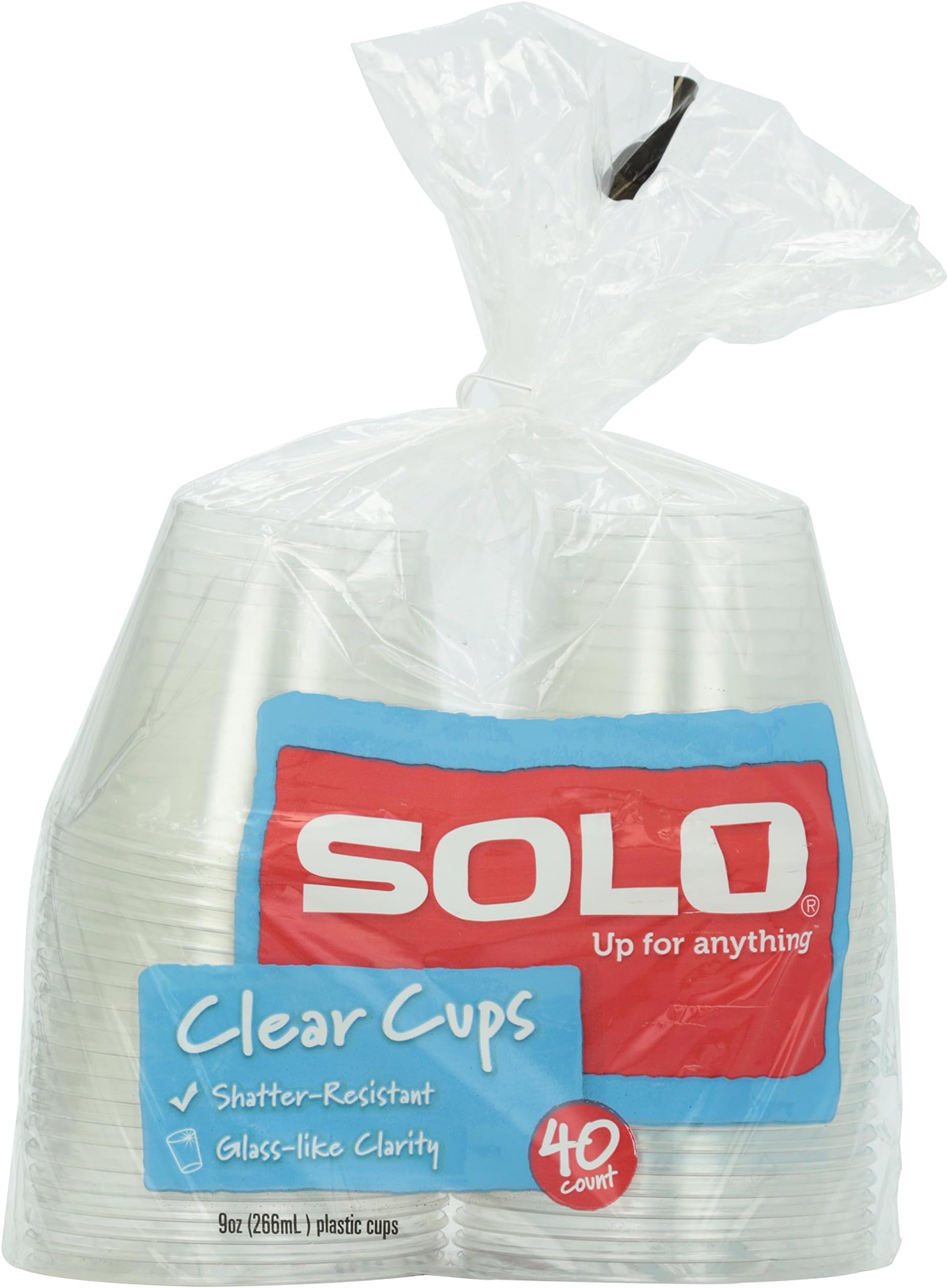 Amazon.com: Solo Clear Plastic Cups, 9 oz, 40 ct : Health & Household