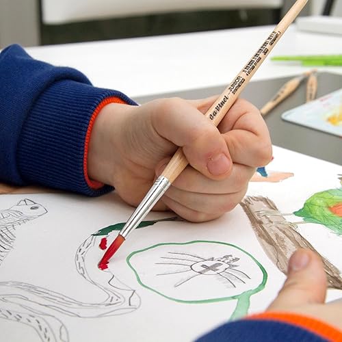 Miniatura 6 de da Vinci Student Series 303 Junior - Brocha redonda elástica sintética con mango lacado que no se enrolla, tamaño 14