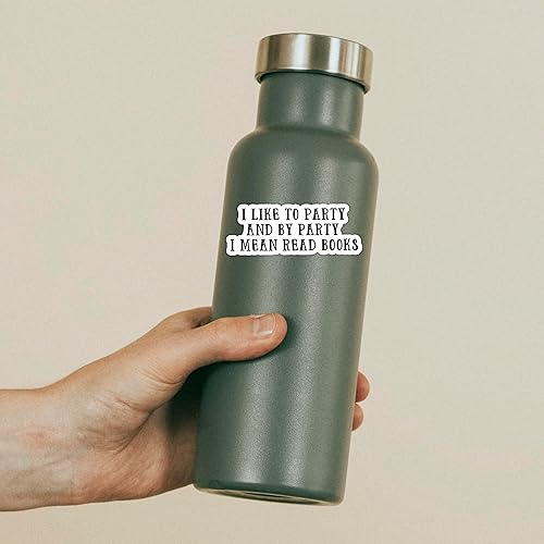 Miniatura 2 de I Like To Party And By Party I Mean Read Books Sticker, Laptop Sticker, Water Bottle Sticker, Phone Sticker, Window Sticker, Book Sticker, Reading