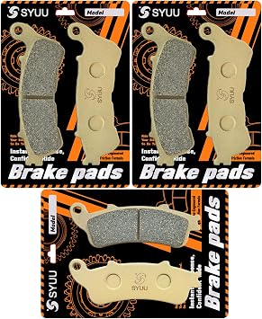S SYUU High-Performance Reliable Motorcycle Front Rear Brake Pads Compatible with Honda XL1000 XL 1000 Varadero 2007 2008 2009 2010 2011 2012 2007 2008 - Low Noise, Easy Installation FA388F FA261R