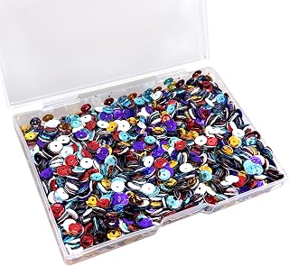 4000 Pcs 6mm Round Rainbow Cup Sequins, PVC, Perfect for Crafts, Sewing, Embroidery, DIY Art, Clothing, Bags, Jewelry, Scrapbooking, Decorations, Party Supplies