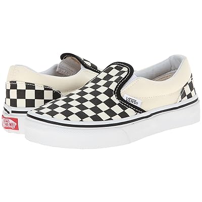 Vans Kids Classic Slip On (Little Kid/Big Kid) Kids Shoes (Checkerboard) Black/White