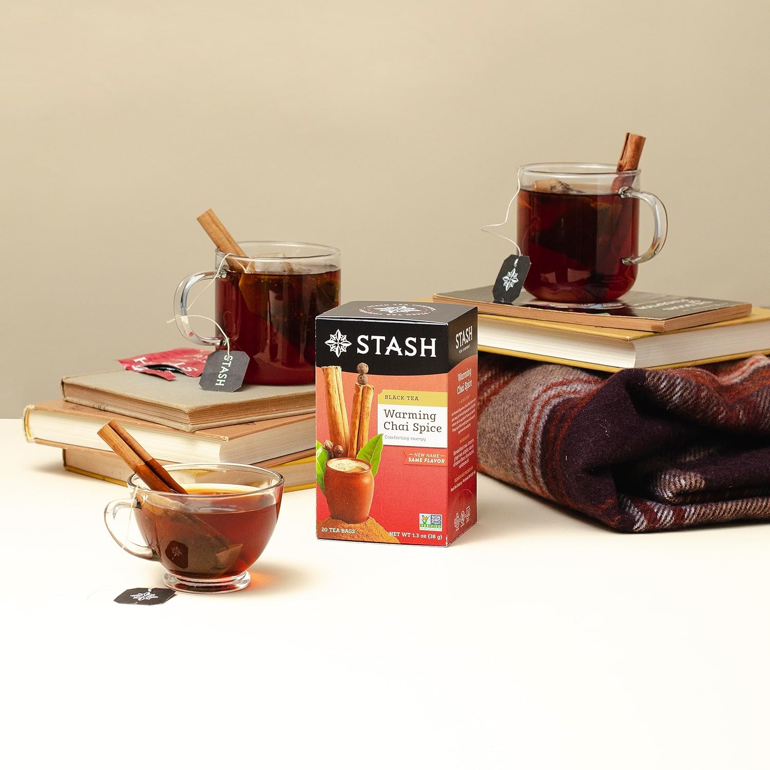 Stash Tea Chai Spice Black Tea, 6 Boxes with 20 Tea Bags Each (120 Tea Bags Total)