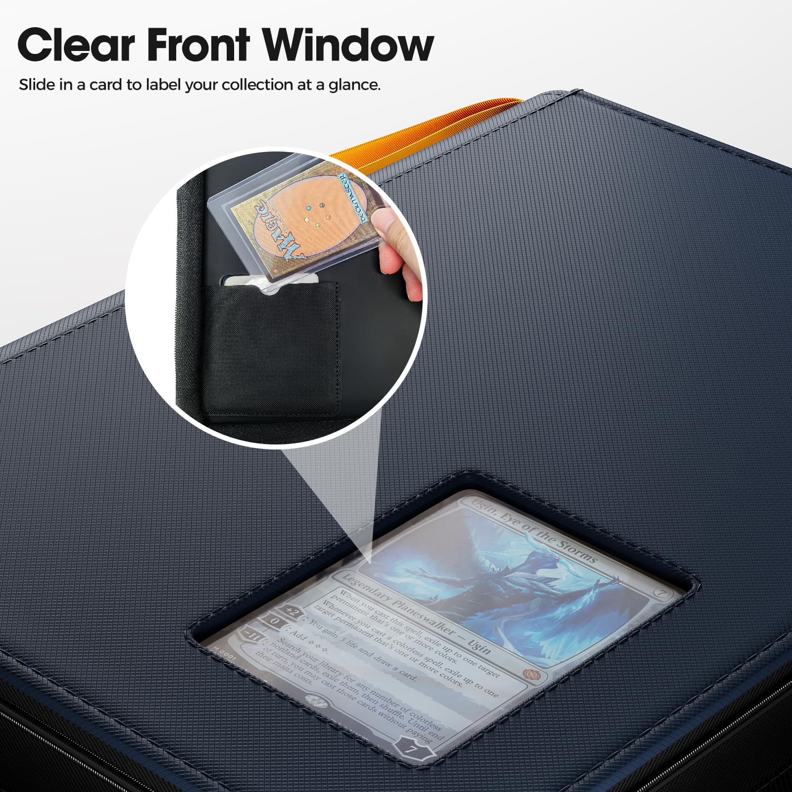 ProCase Albume con Top Loader per Carte, con 4 Scomparti per 144 Carte da Collezione O Sportive, Compatibile con TCG, MTG in Top Loader 3" X 4" -Marina