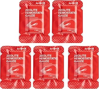 Hemostatic Gauze - Quick Blood Clotting Gauze for Wounds - Trauma Kit Hemostatic Dressing - 3 in x 4 FT - 5 PCS