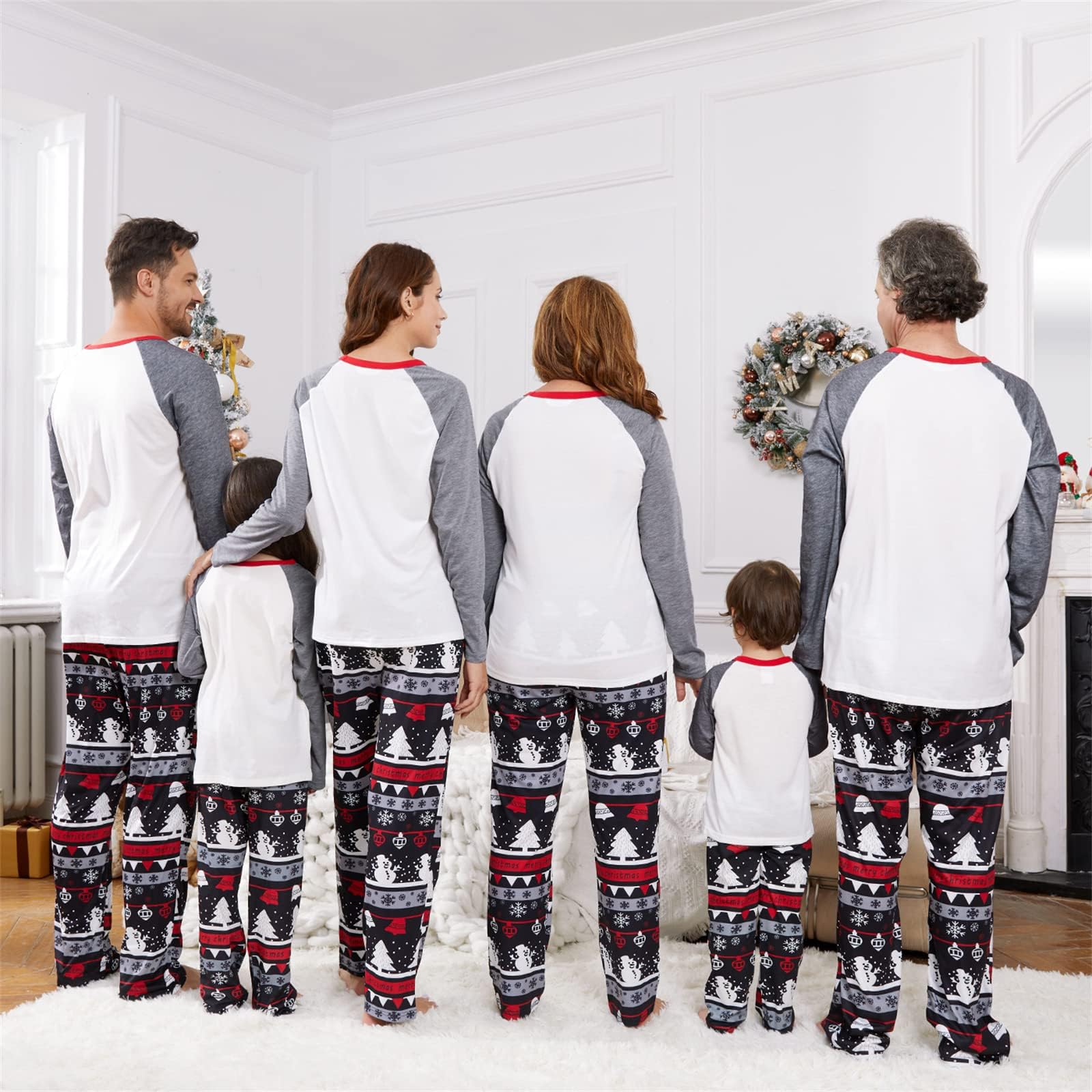 PATPAT - Pigiama Natale Famiglia Coordinati - Pigiami Natalizi per Tutta la Famiglia - Pigiama Donna Invernale - Pigiama Natale Coordinati Coppia - Pigiami Coppia- Pigiama Uomo Invernale