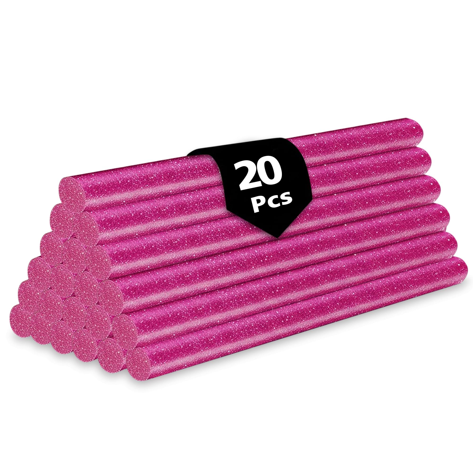 GLUN® 20 Piece Glitter Glue Sticks Pink Sparkles, 7mm x 6 Inch, Smooth Flow Adhesive for Office, School & Craft Projects-image-7