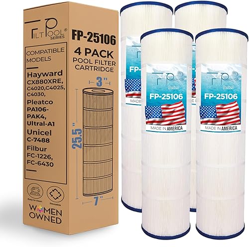 FP-25106 - Filtro de piscina para Hayward CX880XRE, C4020, C4025, C4030, Pleatco PA106-PAK4, Ultral-A1, Unicel C-7488, Filbur FC-1226 y FC-6430 -