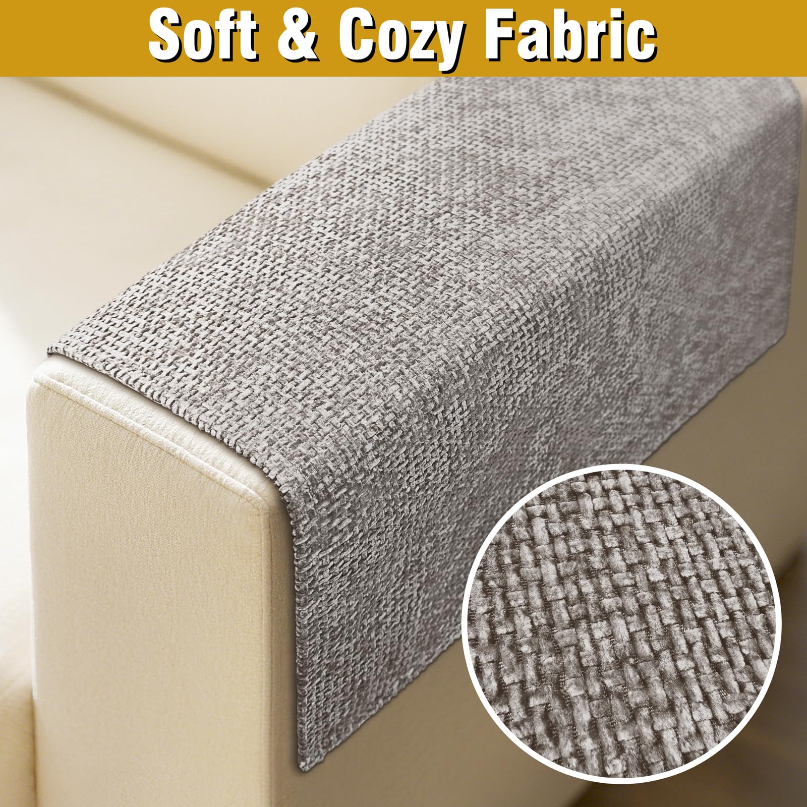 Best Sofa Arm Covers for 2026: Top Picks 4 Couch Arm Covers, Sofa Arm Covers, Waterproof Armrest Cover for Sofa, Armchair, Loveseat, Non-Slip Recliner Arm Cover, H — product photo