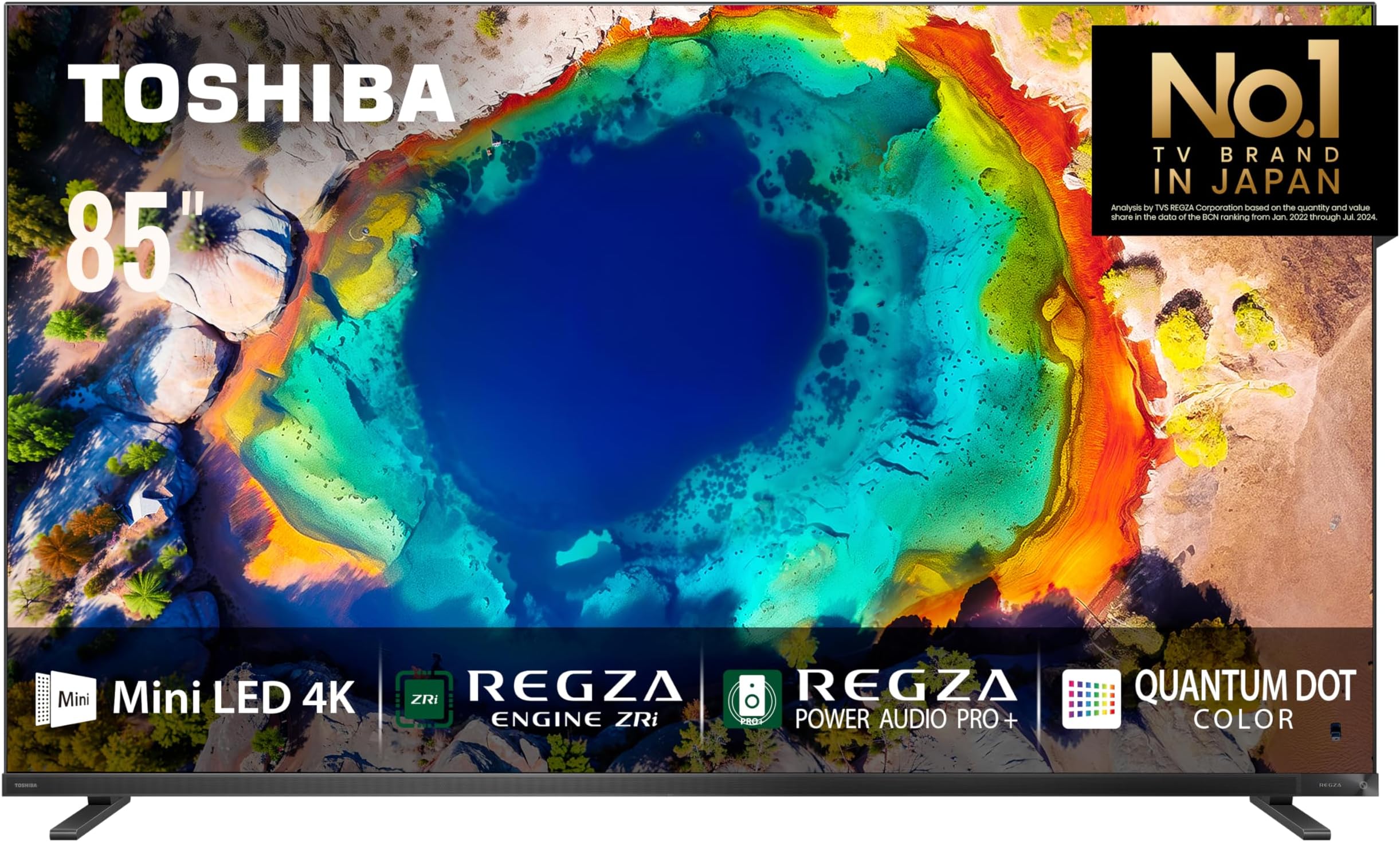 85 inch Native 144Hz VRR Mini-LED Smart TV Z870N -Quantom Dot Colour, Anti reflection Pro, Local Dimming Pro, AI 4K Upscaling, REGZA Power Audio Pro, Game Mode Pro, Dolby Atmos (2024 Model)