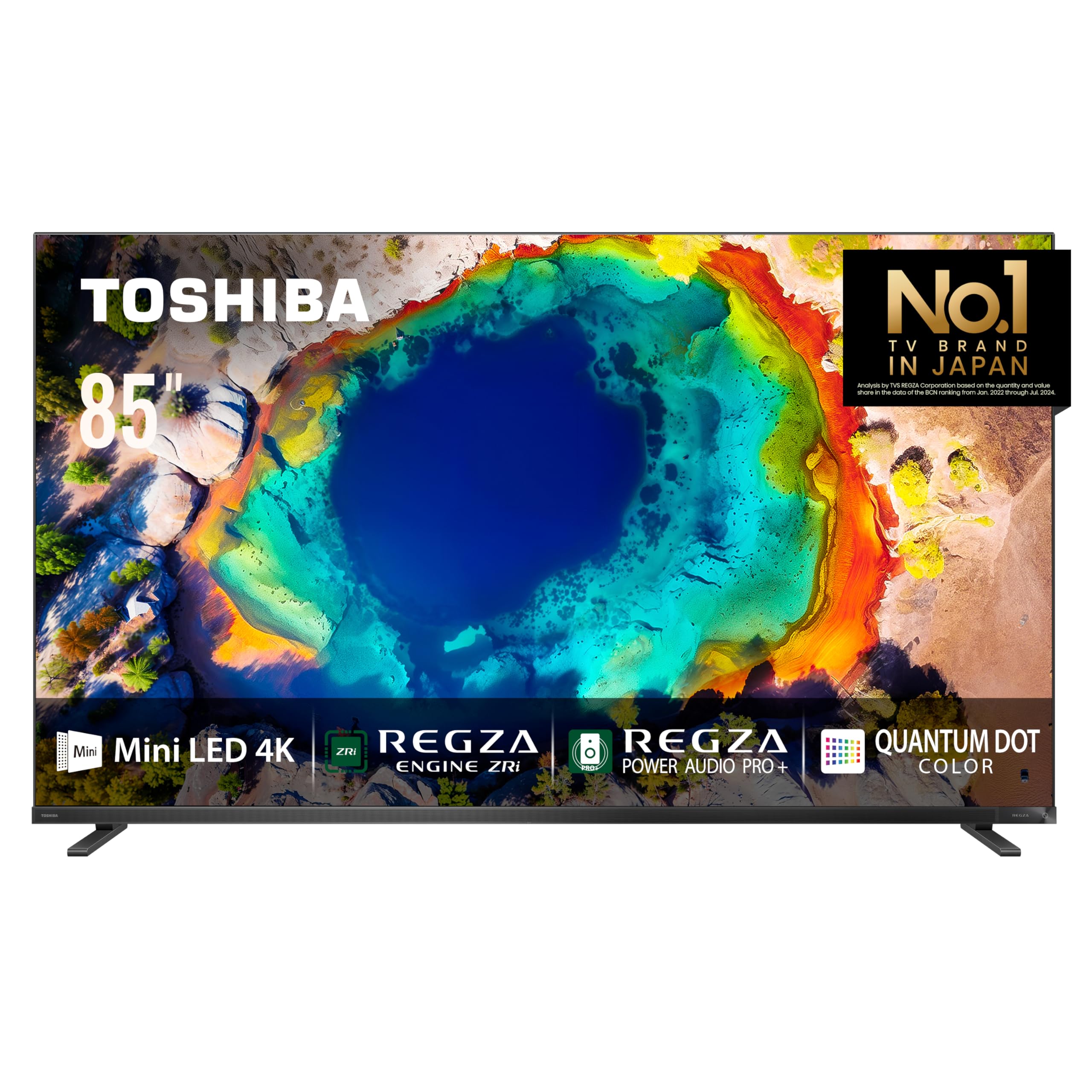 TOSHIBA85 inch Native 144Hz VRR Mini-LED Smart TV Z870N -Quantom Dot Colour, Anti reflection Pro, Local Dimming Pro, AI 4K Upscaling, REGZA Power Audio Pro, Game Mode Pro, Dolby Atmos (2024 Model)