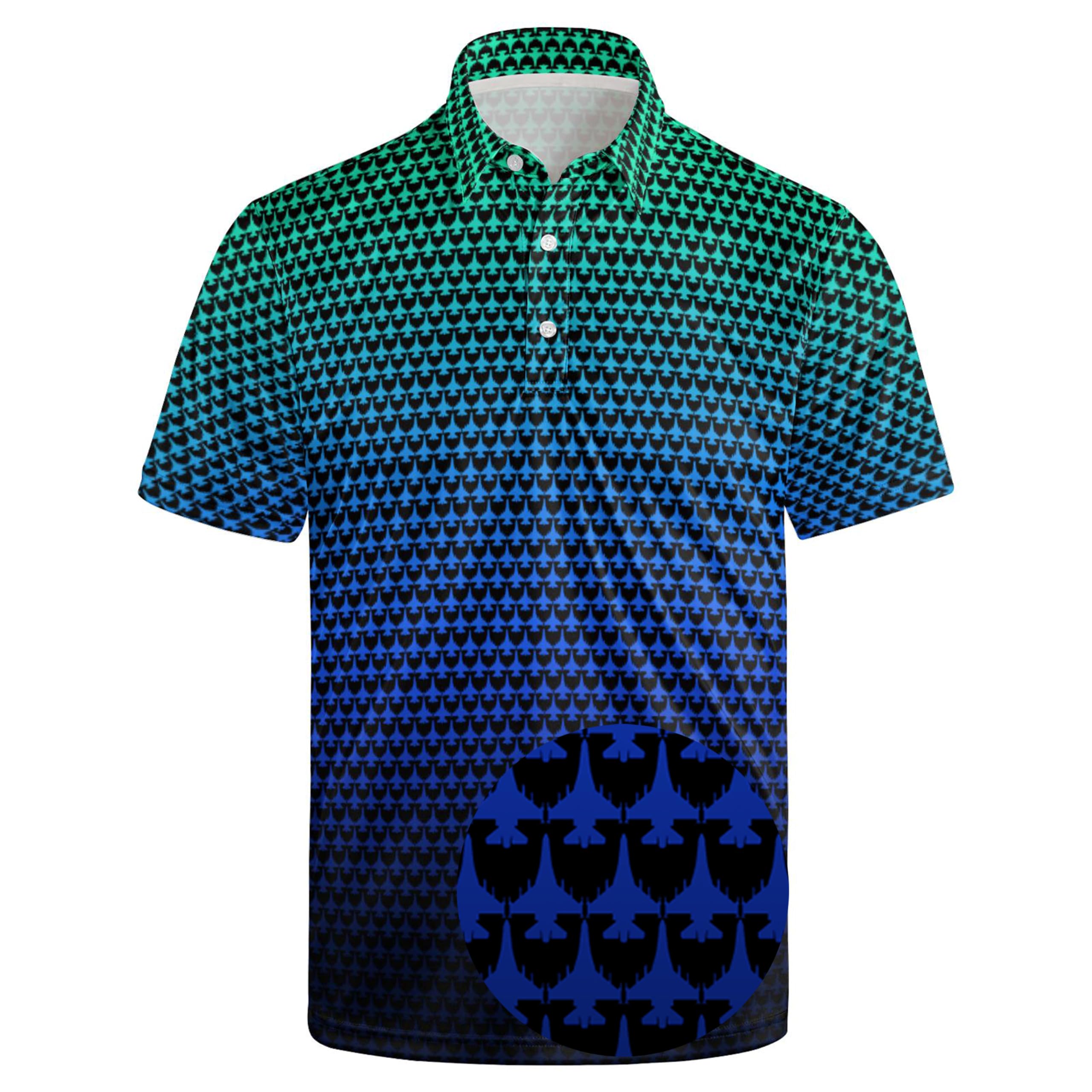 Men's Funny Golf Shirt Short Sleeve, Casual Polo Shirts for Men